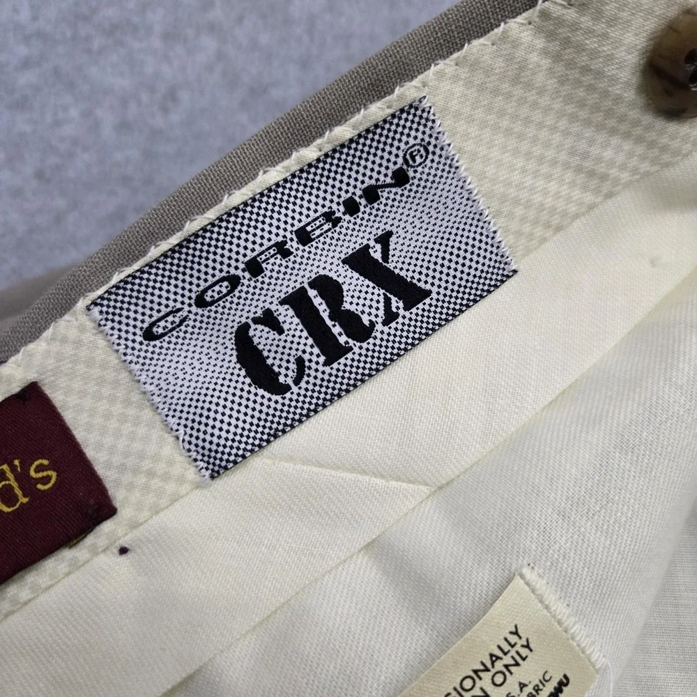 Corbin CRX Pants Mens 38 Regular Wool Pleated Dress Slacks Unfinished‎ Hem New